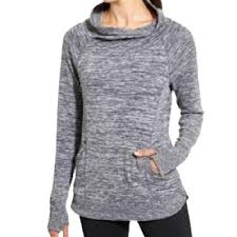 Athleta Techi Sweat Cowl Neck Pullover